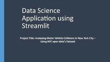 Data Science Web App - Analyzing Motor Vehicle Collisions in New York City