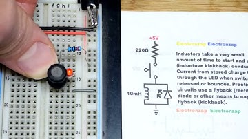 Inductive kickback And Flyback Diode Demo Using An LED
