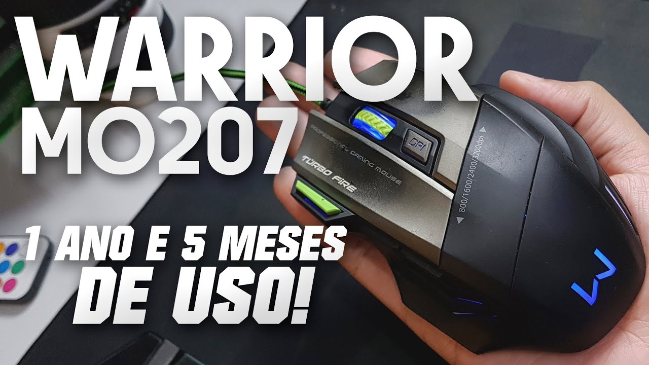 Mouse Gamer Warrior Rayner 3200DPI 7 Botões QuickFire - MO207 - warrior