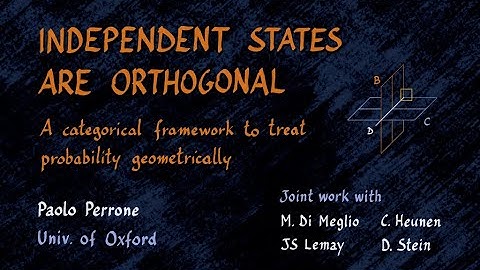 Paolo Perrone - Independent States Are Orthogonal - GSI 2025