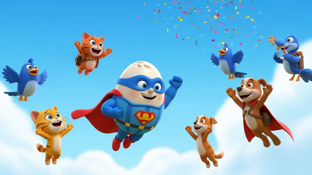 Humpty Dumpty Superhero Comeback | kids nursery rhymes | Baby Song, Hero Cartoon Adventure 🥚🦸‍♂️