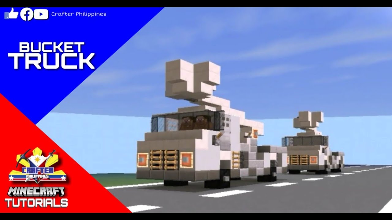 How to Build a Truck in Minecraft Bucket Truck 🚗 | Easy Tutorial for Kids | Crafter Ph