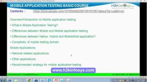 Mobile Apps Testing And Training Tutorials Videos