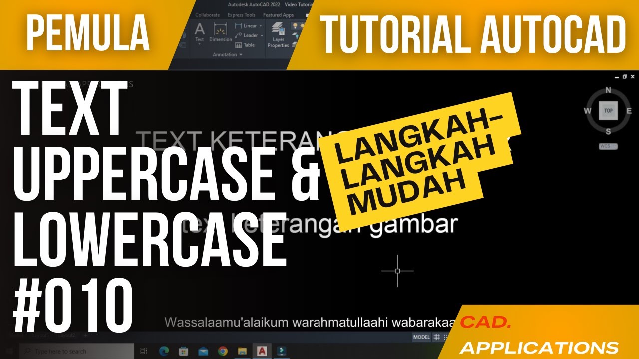 Autocad tutorial cara membuat text uppercase & lowercase YouTube