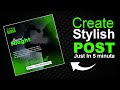 How to Make a Social Media Post in Photoshop | Easy Design Tutorial | Hindi and Urdu?