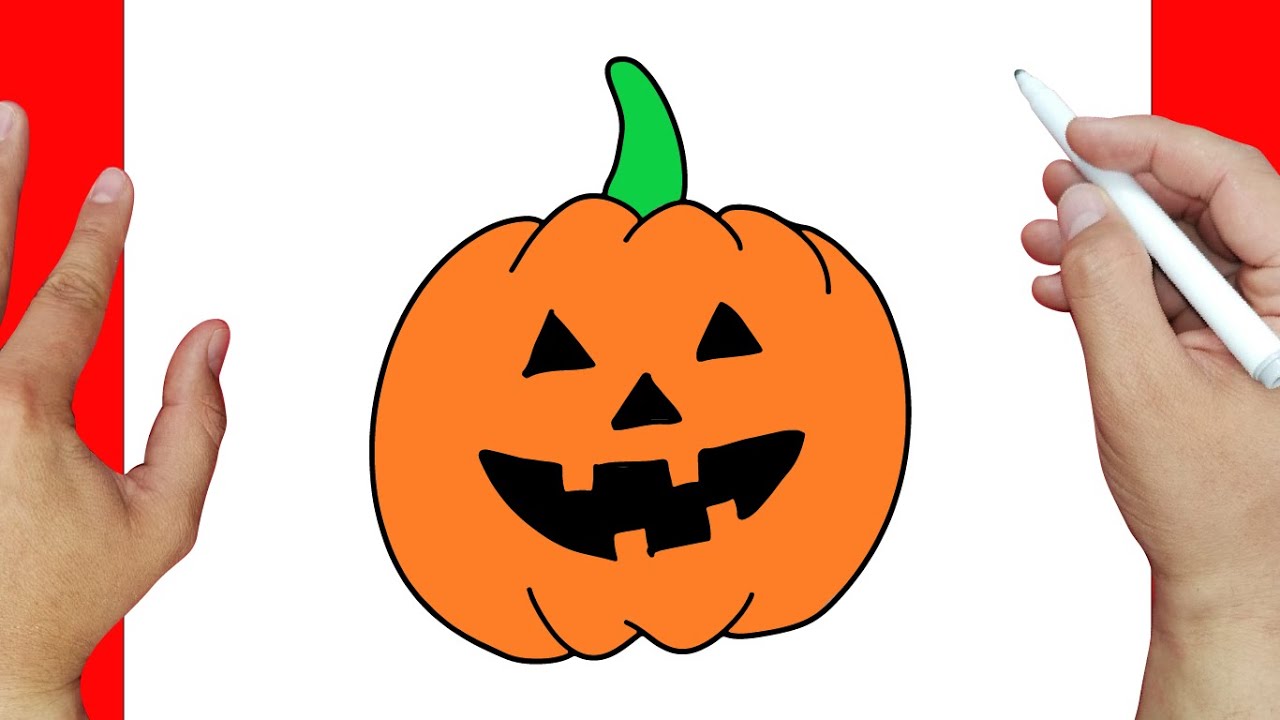 Cómo dibujar una Calabaza para Halloween paso a paso | Dibujos fáciles ...