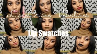Limecrime Velvetines Try-On Lip Swatches