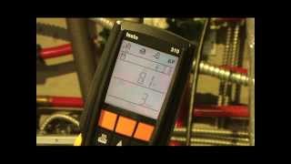 Testo 310 on Riello Mectron 5M combustion