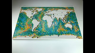 Stop Motion Build of Lego World Map (31203), OVER 11,000 PIECES!!!