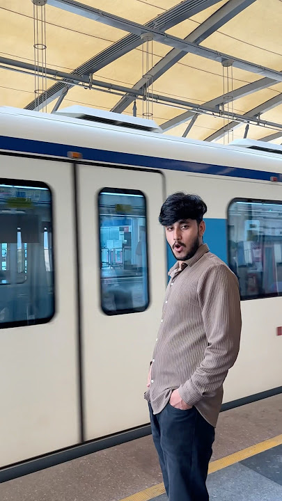 😨Delhi metro ❌ Rapid metro ✅ me suffer #minivlog #shorts
