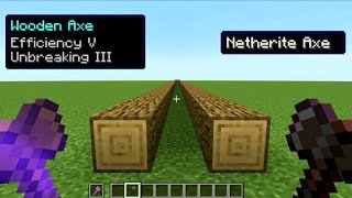 Efficiency 5 vs Netherite AXE MINECRAFT