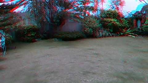 3D Anaglyph Video Eflite Blade MSR RC Helicopter Outdoor flight 1