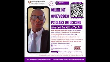 Join the Free IGCSE ICT (0417/0983) Paper 2 Worldwide Class for October/November 2025 on Discord