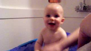 Jacob Blowing Bubbles in Bath