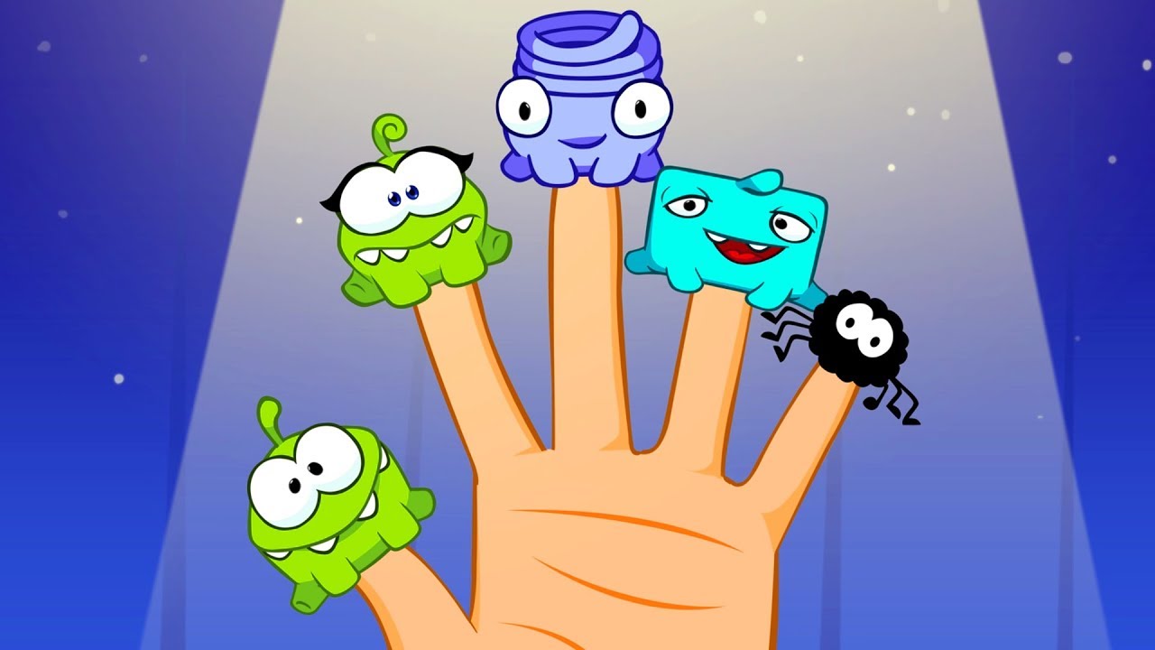 Om Nom's friends finger family / Learn English with Om Nom / Nursery Rhymes & Kids Songs