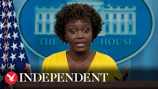 Live: White House Karine Jean-Pierre holds briefing amid gun law controversy