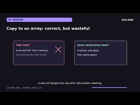 Reverse Linked List Explained: Save, Flip, Slide | LeetCode 206