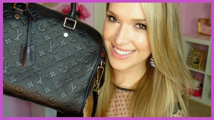 What's in my Bag and Review - Louis Vuitton Speedy Bandoulière 25 Bicolor  Monogram Empreinte Leather 