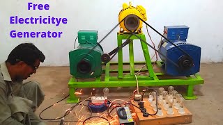 How to Make Free Electricity At Home 3HP Motor 15KW And 12KW 230V We Make Free Energy Generator