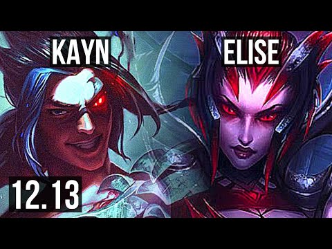 KAYN vs ELISE (JNG) | 7/0/5, 2.3M mastery, 1500+ games, Godlike | KR Diamond | 12.13