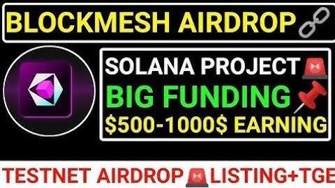 Blockmesh Airdrop|| Confirm Depin  projects || big funding projects || Earn 500-1000 $