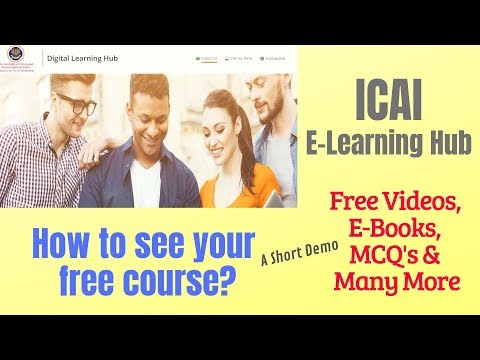 ICAI Digital Learning Hub (A Free Learning Platform) || How to see your free courses || Short Demo