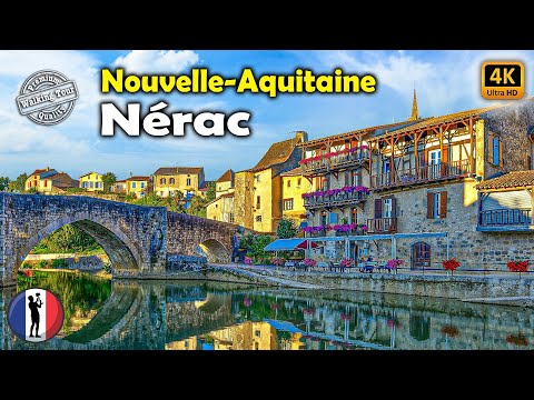 🇫🇷 Nérac 🏡 Beautiful Town of France, Nouvelle Aquitaine, Amazing Walking Tour [4K/60fps]