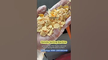 PVC and PET Mixtures Materials Sorting Equipment | Density Sorting Machine for PVC and PET