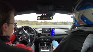 Doing track taxi in Mazda MX-5 ND at the Autodrom Most racetrack