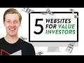 5 Websites I use as a Value Investor
