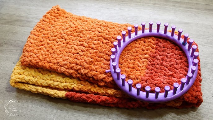 How to Loom Knit a Brioche Stitch Infinity Scarf ( DIY tutorial