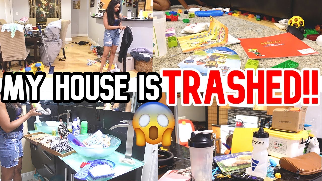 MESSY HOUSE / MY HOUSE IS TRASHED / EXTREME CLEANING MOTIVATION / SPEED CLEAN WITH ME/ DISASTER/SAHM
