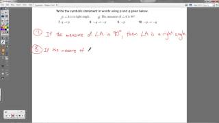 Geometry - Chapter 2 Review (Reasoning and Proof)