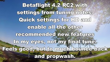 Stingy 6S BetaFlight 4.2 RC2 HD Freestyle presets test #justRAW