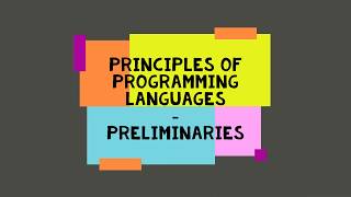 PPL UNIT I PRELIMINARIES