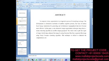 An Efficient Fuzzy C-Means Clustering based Image Dissection Algorithm for Satellite Images 2019-20