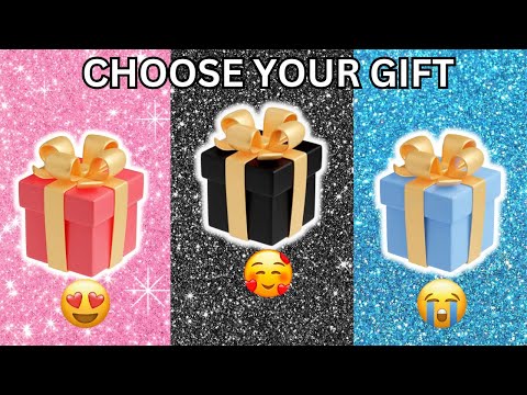 Choose Your Gift🎁 || 3 Gift Box Challenge | Pink, Black & Blue | 2 good 1 bad.