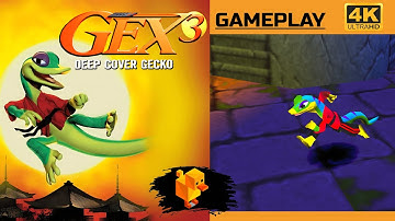 Gex 3 Deep Cover Gecko - Gameplay PS1 4K | PGXP (Duckstation) 2024