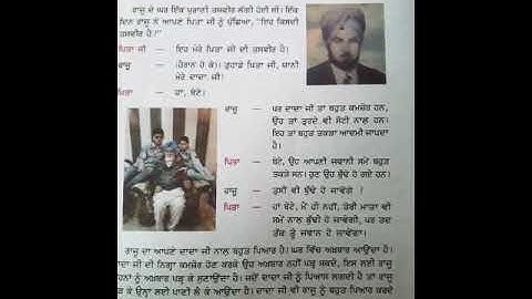 ਜਮਾਤ-3 EVS ਦਾਦਾ ਜੀ ਜਦੋਂ ਜਵਾਨ ਸਨ (ਪਾਠ-2)