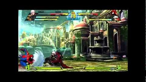 Marvel vs. Capcom 3 Arcade Mode Dante, Captain America, Akuma part 1
