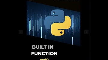 Python inbuilt(predefined) functions #50 #shorts - ord()