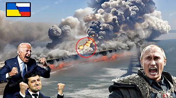 THE CRIMEA BRIDGE IS LOST FOREVER! US Drone Swarm Burns 900 Tons of Russian Ammunition!