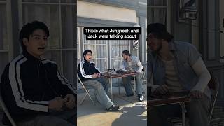 The real audio between Jungkook and Jack Harlow on the set of the 3D MV lol #bts #shorts #jungkook