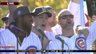 Chicago Cubs Champs - Players Sing "Go Cubs Go"