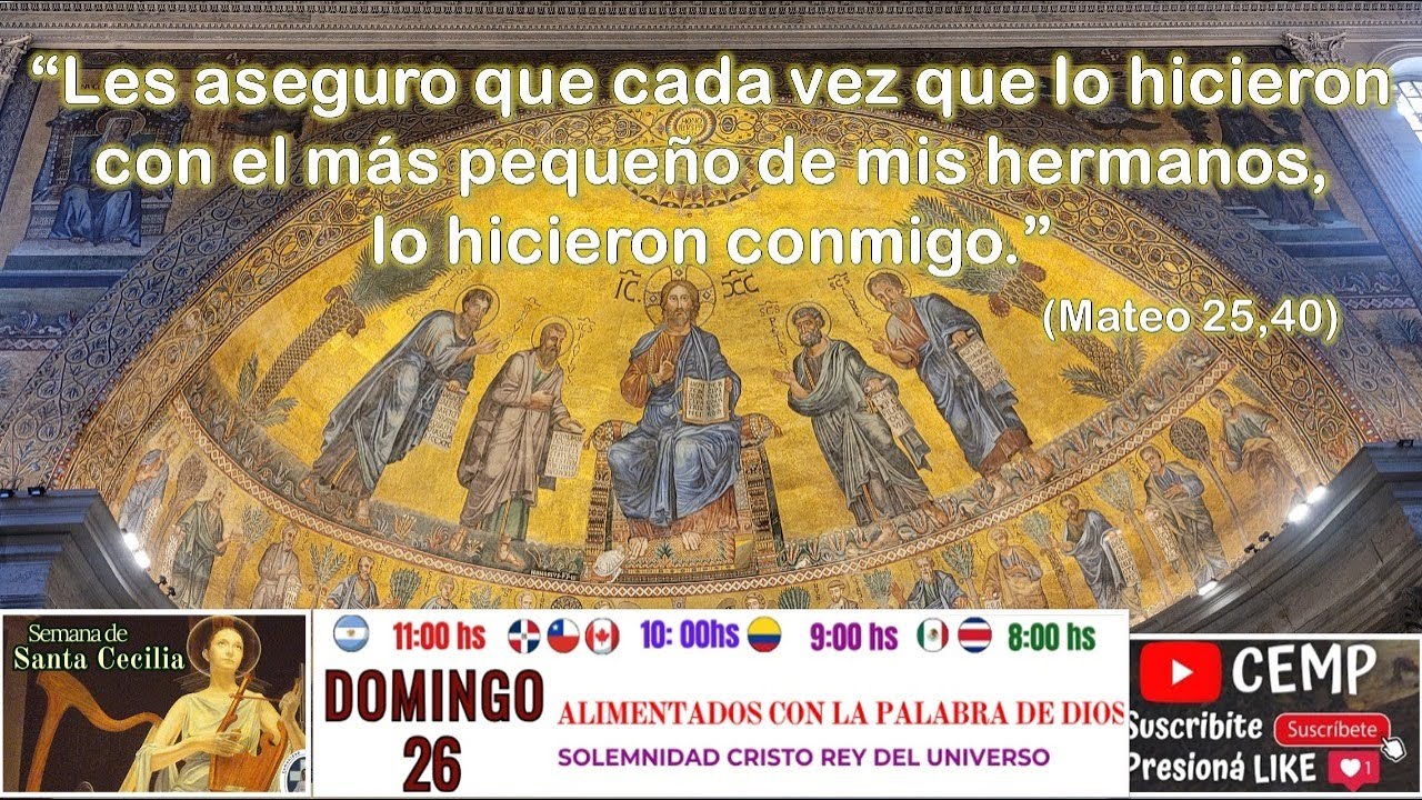 Evangelio Domingo 26 de Noviembre de 2023- S. Jesucristo, Rey del ...