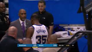 Kevin Durant Ejected Thrown Out Warriors And Magic.