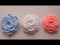 كروشيه وردة مجسمة سهلة وبسيطة في رمشة عين crochet rose flower