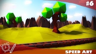 SpeedArt | Spring Is Here (LowPoly) [Cinema 4D + Photoshop CC] screenshot 5