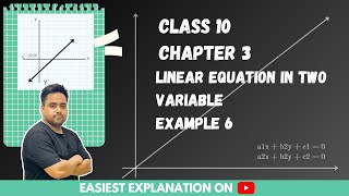 CLASS 10 Chapter 3 | Linear equations in wo variables | Example 6 | CBSE | NCERT | MATHS |