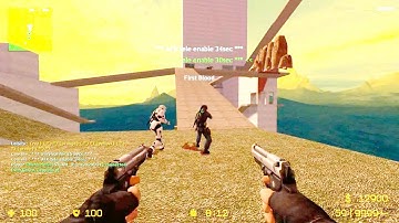 Counter Strike Source - Zombie Escape Mod online gameplay on Mountain Escape Map